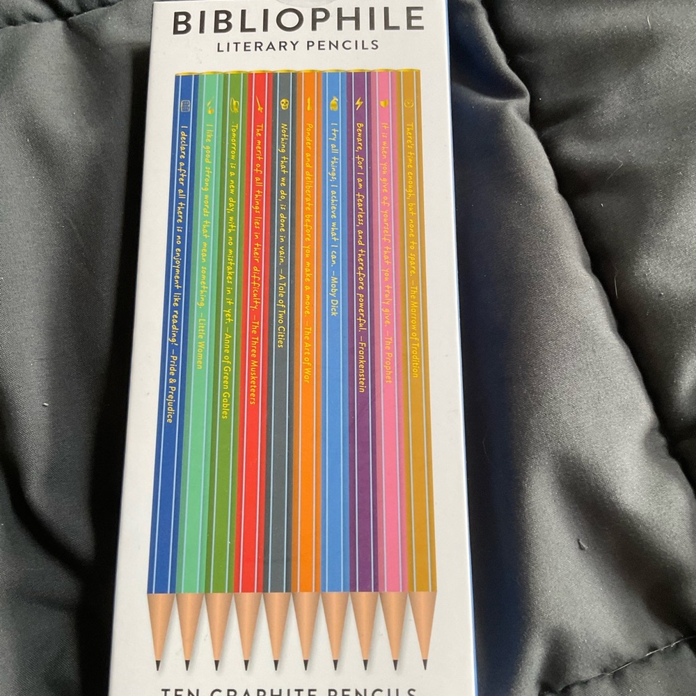 BNIB Literary Pencils